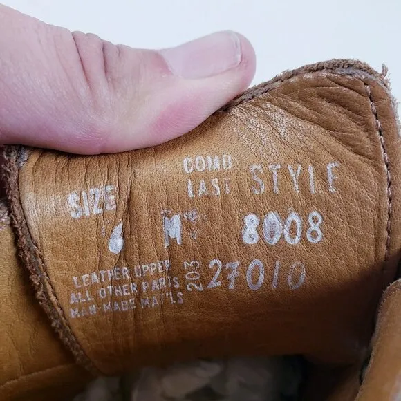 Vintage Eddie Bauer Women's Brown Leather Lace Up Buckle Ankle Hiking Boot 6