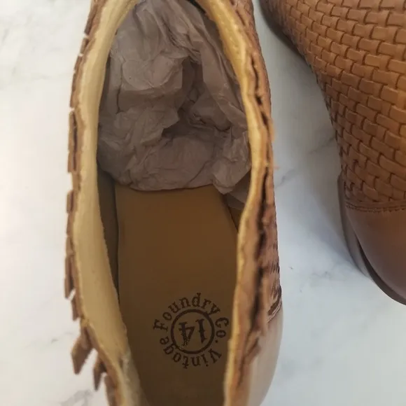 Vintage Foundry Co Delmira Bootie Ankle Boot Light Brown Size 11
