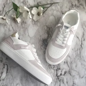 Vintage Havana White Tan Platform Sneakers 8.5 Perforated Low Top Lace Up Shoes
