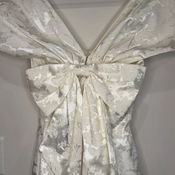 Vintage Jessica McClintock Gunne Sax White Dress Size 7/8 (Modern Small)