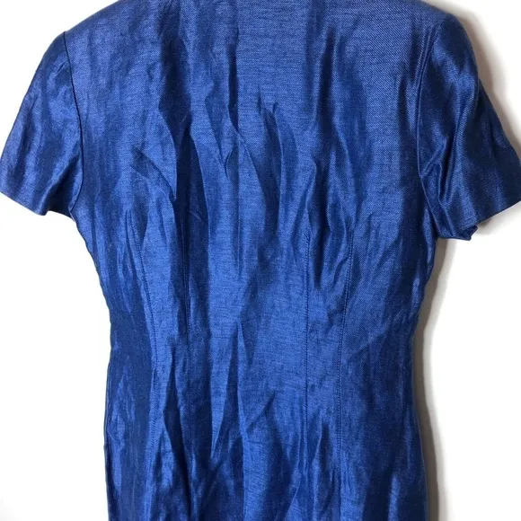 Vintage Kelly Graham linen lurex midi dress 6