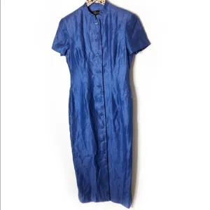 Vintage Kelly Graham linen lurex midi dress 6