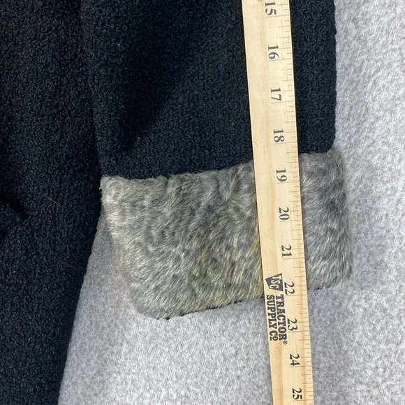 Vintage overcoat union tags mid century modern textured knobby knit faux fur
