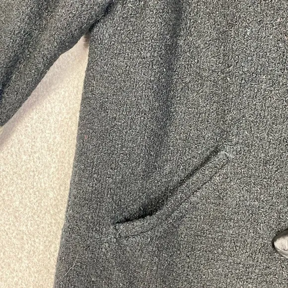 Vintage overcoat union tags mid century modern textured knobby knit faux fur