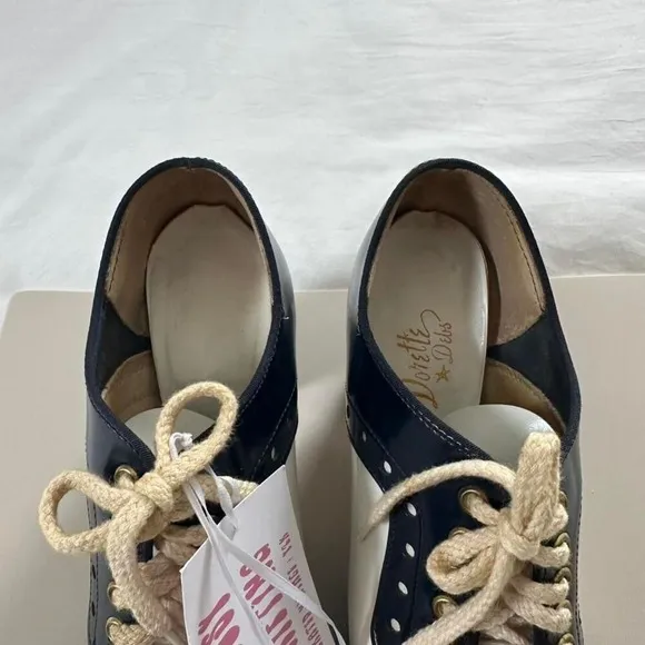 Vintage Oxford Heels Platform Block Heel Lace Up Shoes