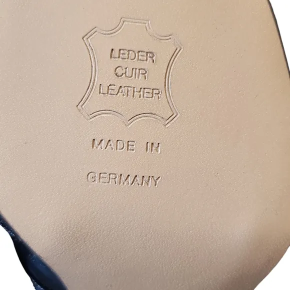 Vintage Peter Kaiser Klari Black Leather Buckle Peekaboo Toe Size 8B