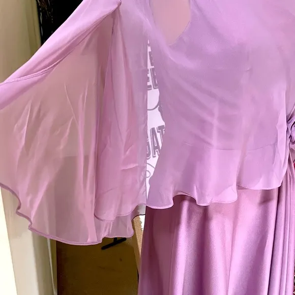 Vintage Purple Lavender Long Dress Size: L
