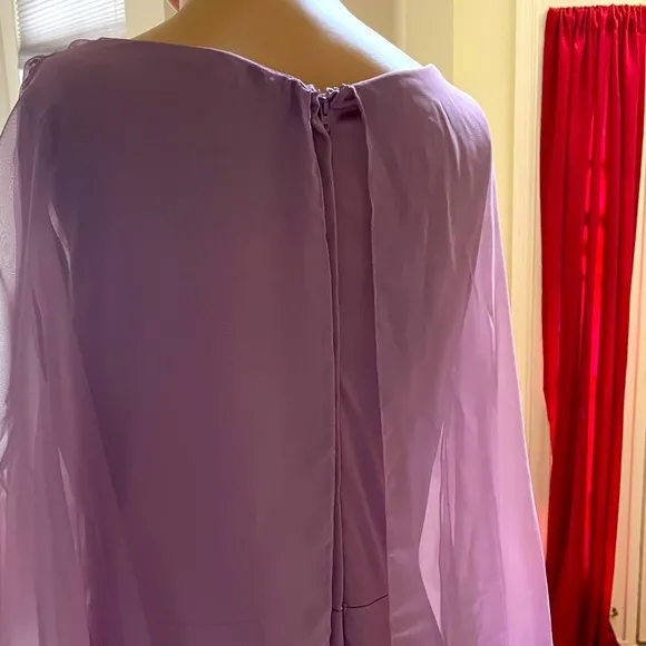Vintage Purple Lavender Long Dress Size: L