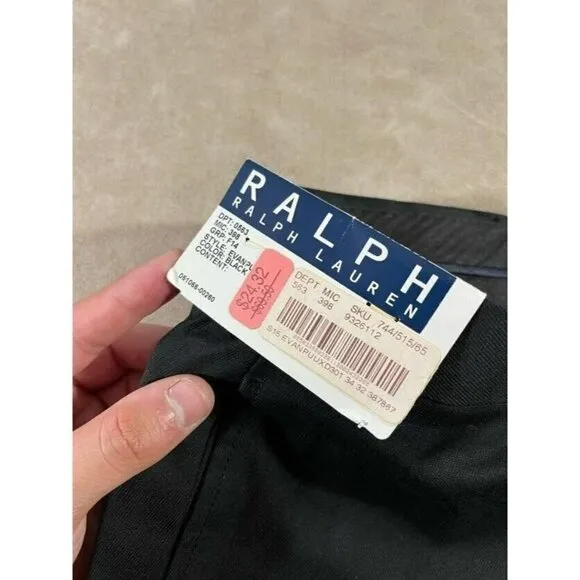 Vintage Ralph Lauren Deadstock Mens Dress Formal Pants Straight Leg  34x32