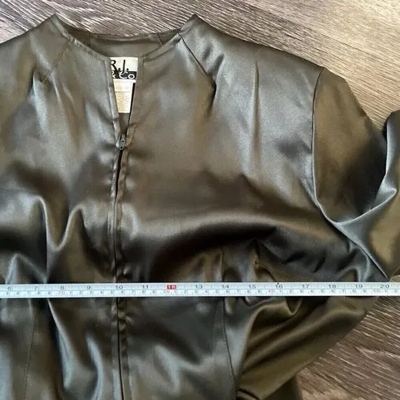 Vintage RJ &amp; Co Army Olive Green Modern Style string dress Size 12 Made in USA