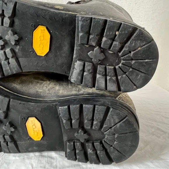 Vintage Scarpa ASOLO Italian Leather lacer three pin tele ski boot’s HEAVY nice