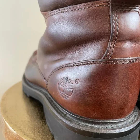 Vintage Timberland Boots 81029 Men’s 10M | Brown Leather Hiking Lace-Up Heritage