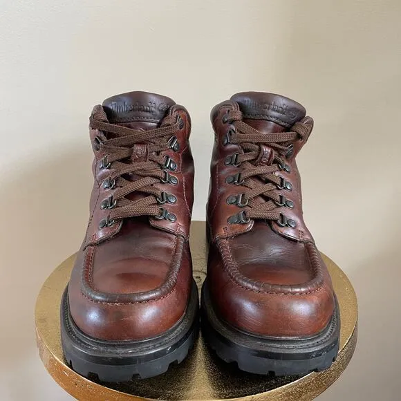 Vintage Timberland Boots 81029 Men’s 10M | Brown Leather Hiking Lace-Up Heritage