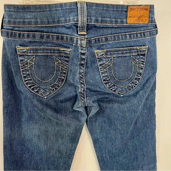 Vintage True Religion bootcut medium wash jeans Y2K retro 1990s rockstar hippie