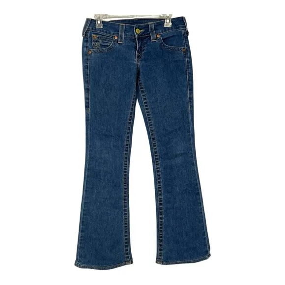 Vintage True Religion bootcut medium wash jeans Y2K retro 1990s rockstar hippie