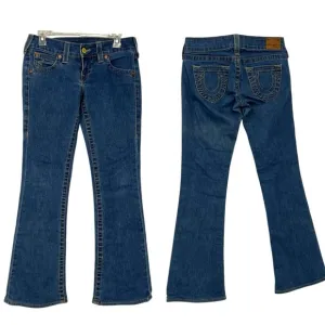 Vintage True Religion bootcut medium wash jeans Y2K retro 1990s rockstar hippie