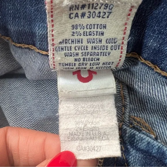 Vintage True Religion bootcut medium wash jeans Y2K retro 1990s rockstar hippie