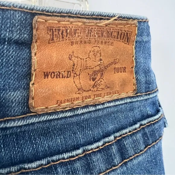 Vintage True Religion bootcut medium wash jeans Y2K retro 1990s rockstar hippie
