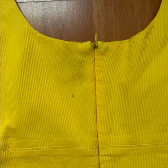 Vintage Versace Classic V2 Yellow Cotton Fitted Dress