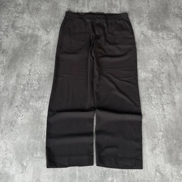 Vintage Y2K Black Pinstripe Classic Fit Essential Dress Pants
