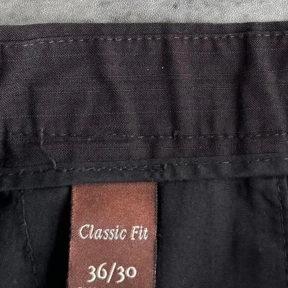 Vintage Y2K Black Pinstripe Classic Fit Essential Dress Pants