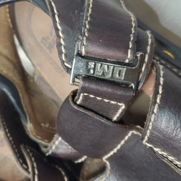 VintageDr.Martens Mens 9064 Y2K Leather Chunky Tractor Platform shoes Sandals
