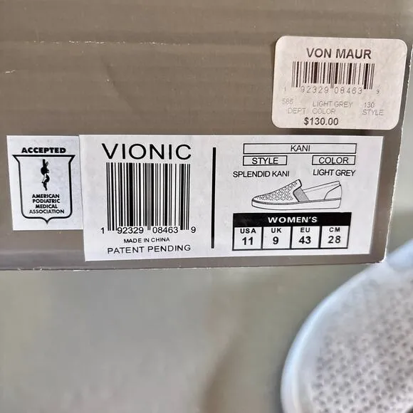 Vionic Splendid Kani Slip On Walking Shoes Light Grey 11