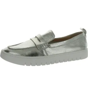 VIONIC Uptown Flats Shoes Loafers Leather Silver Comfort Size 8.5 New
