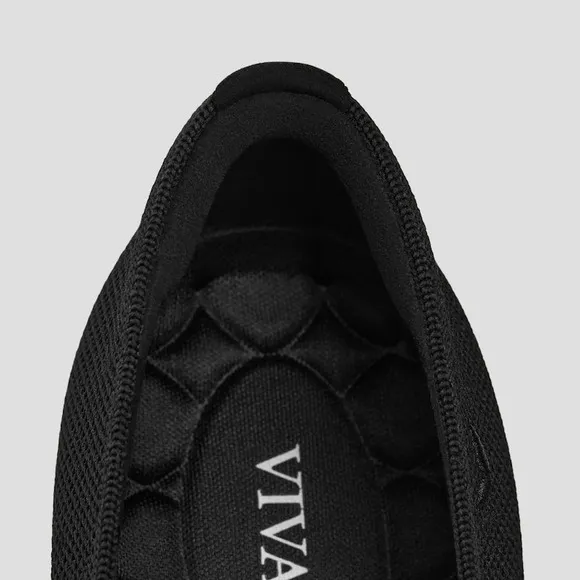 VIVAIA Black Knit Pointed Toe Pumps Kitten Heels Classic Size EU/38.5 US/7.5