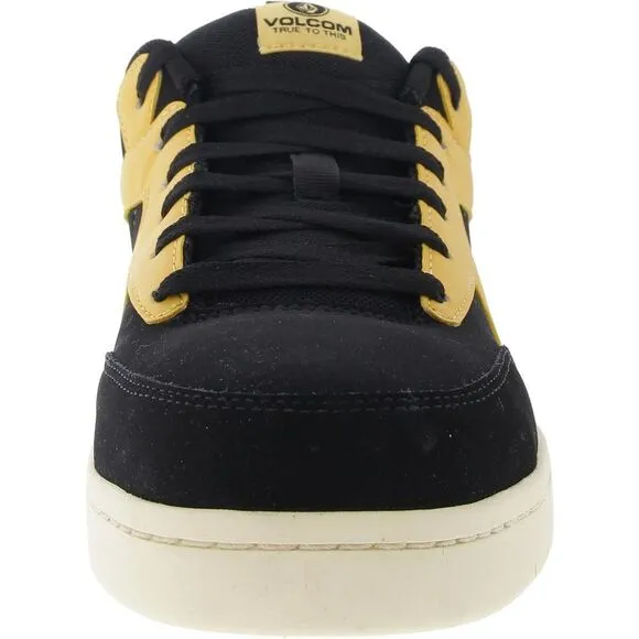 Volcom Mens Black Composite Toe Leather Skate Shoes New