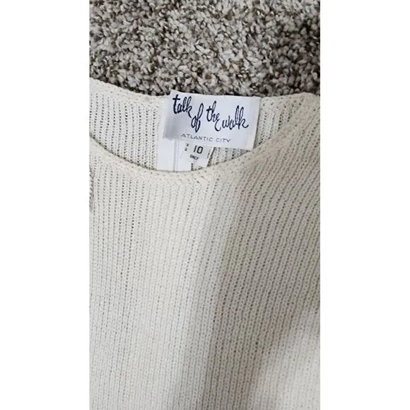 Vtg 90s Talk Of The Walk Modern Filipiniana Beaded Knit‎ Dress Sz 10 USA Made