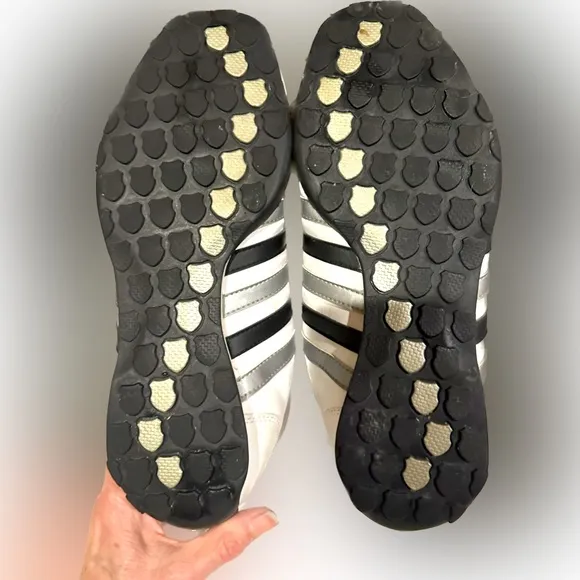 VTG K-SWISS ATHLETIC SNEAKER WALK RUN LEATHER SHOES SZ:10.5 WHITE BLACK GRAY