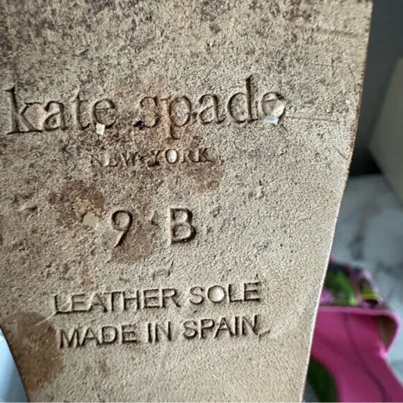 VTG Kate Spade Cabo Platform Wedge Sandals with Floral Print Size 9
