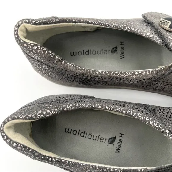 Waldraufer Jacee leather comfort Shoes mary janes Cement tago Print Grey Sz 10