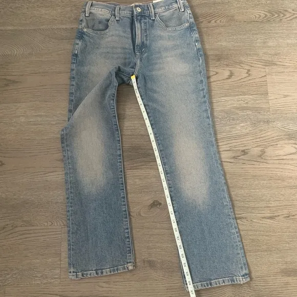 We The Free Low Maintenance Mid-Rise Flare Jeans - Size 27 - Peach Blossom Blue