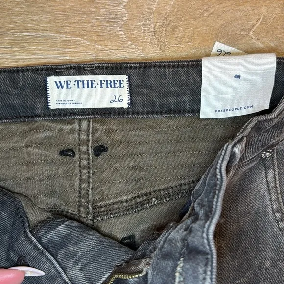 We The Free Vector Moto Mid Rise Flare Jeans - size 26