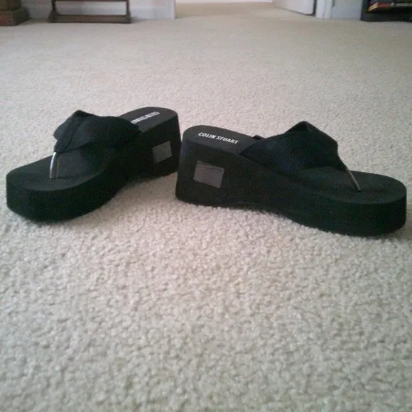 Wedge Platform Flip Flops: Vintage Victoria's Secret - Collin Stuart.  NEW
