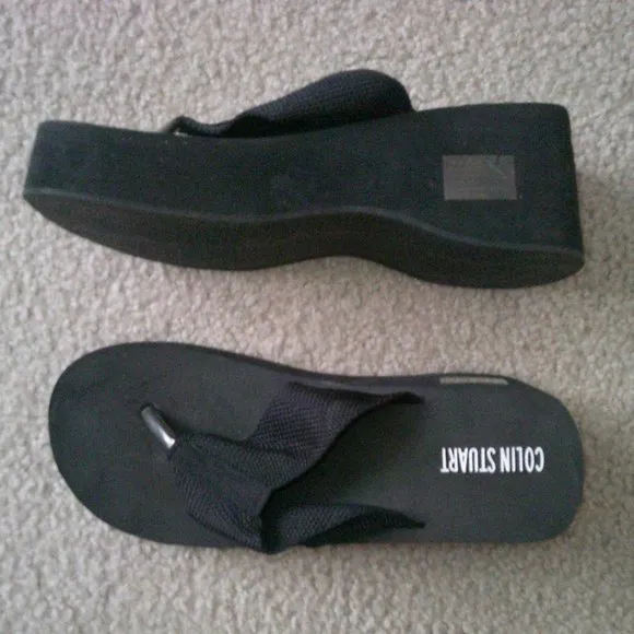 Wedge Platform Flip Flops: Vintage Victoria's Secret - Collin Stuart.  NEW