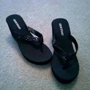 Wedge Platform Flip Flops: Vintage Victoria's Secret - Collin Stuart.  NEW