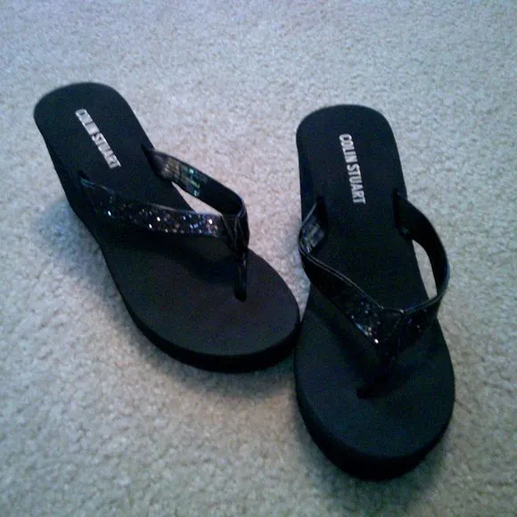 Wedge Platform Flip Flops: Vintage Victoria's Secret - Collin Stuart.  NEW