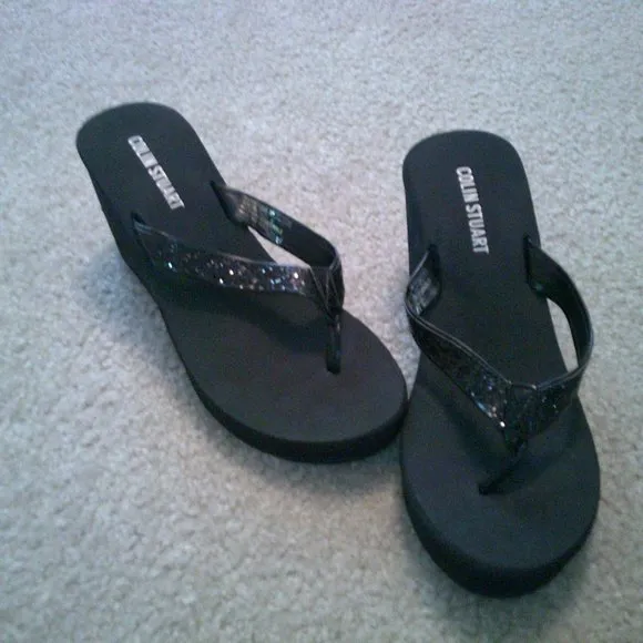 Wedge Platform Flip Flops: Vintage Victoria's Secret - Collin Stuart.  NEW