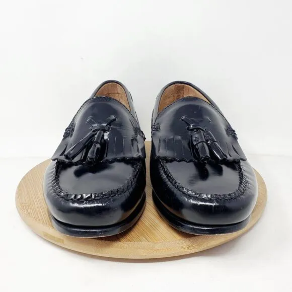 Weejuns Bass Loafer Shoe Women 9 WIDE Black Patent Leather Slip On Moc Toe Penny