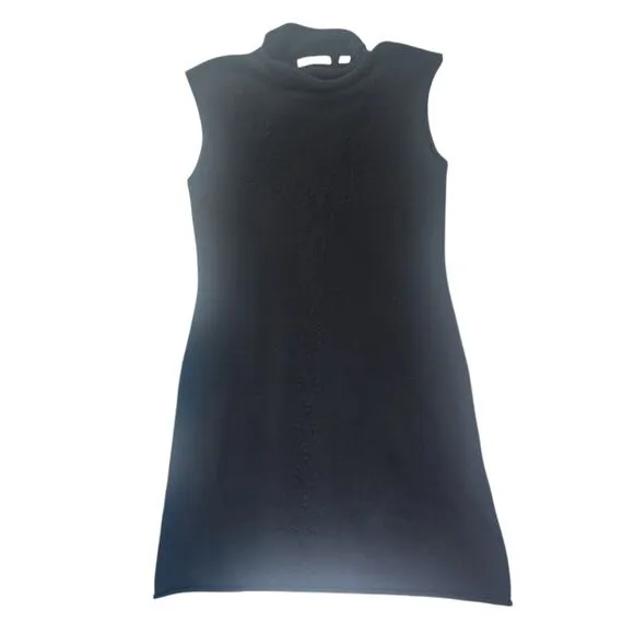 WHIM Cashmere Blend Black Knit Dress Women's SZ M