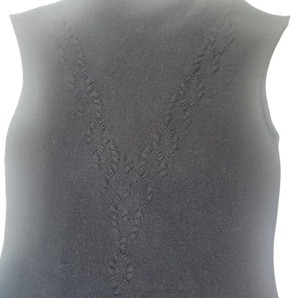 WHIM Cashmere Blend Black Knit Dress Women's SZ M
