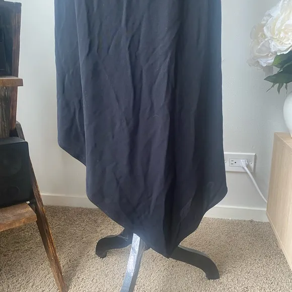 White House Black Market Black Asymmetrical Midi Dress