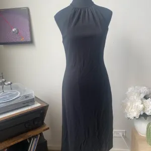 White House Black Market Black Asymmetrical Midi Dress