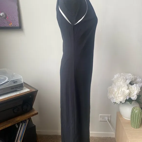 White House Black Market Black Asymmetrical Midi Dress
