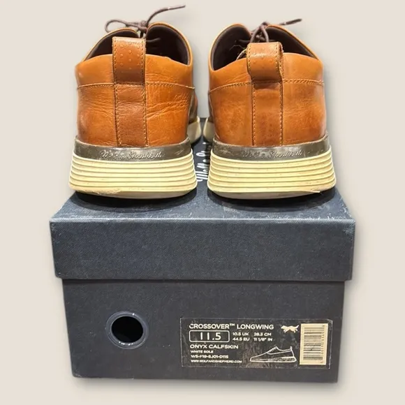 Wolf &amp; Shepherd Crossover Longwing Leather Honey White Shoes Men’s Size 11.5