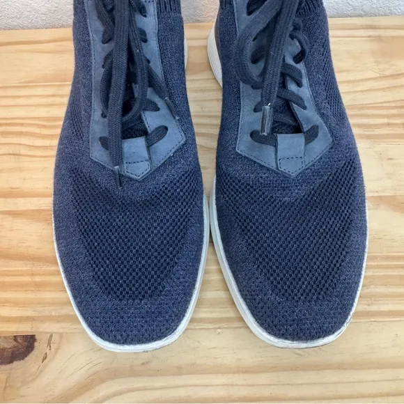 Wolf &amp; Shepherd SupremeKnit Lace-up Trainer Sneakers in Navy Blue 11