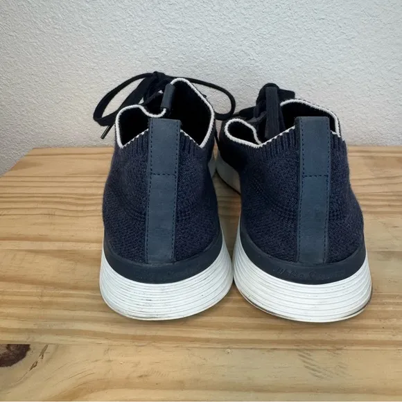Wolf &amp; Shepherd SupremeKnit Lace-up Trainer Sneakers in Navy Blue 11